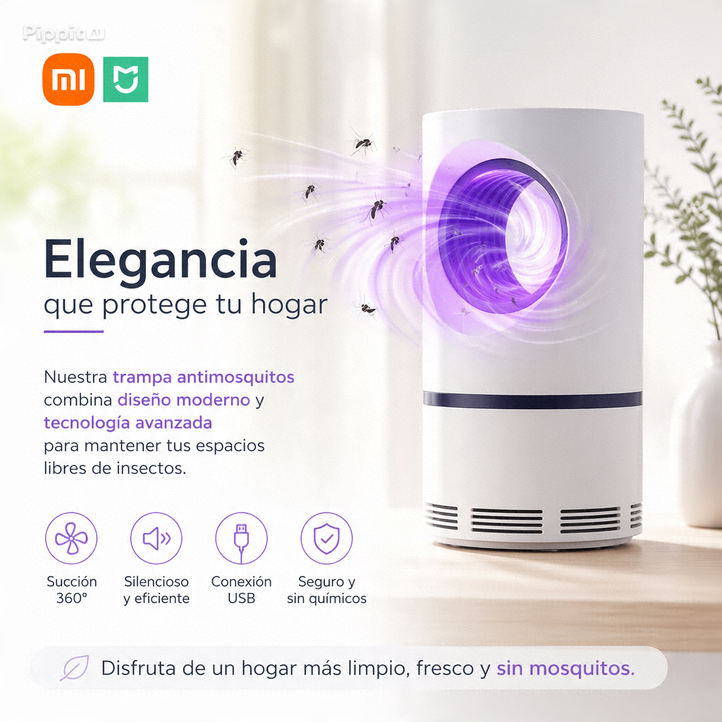 Lámpara Mata Mosquitos USB | Silenciosa, Sin Químicos y 100% Efectiva
